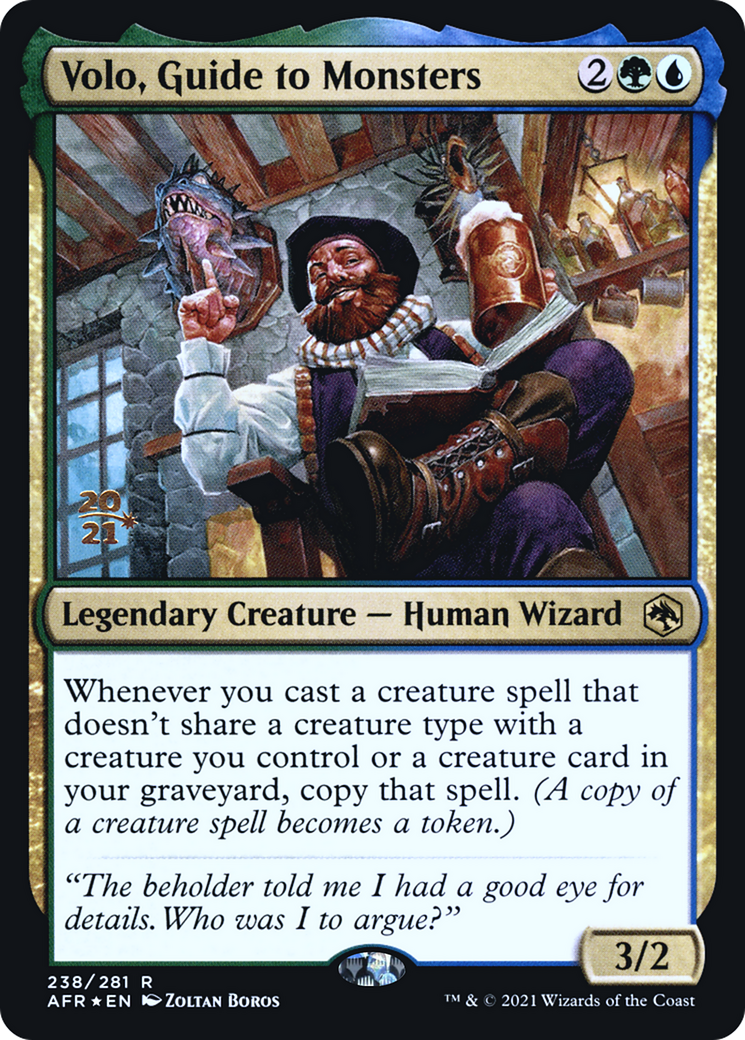 {R} Volo, Guide to Monsters [Dungeons & Dragons: Adventures in the Forgotten Realms Prerelease Promos][PR AFR 238]