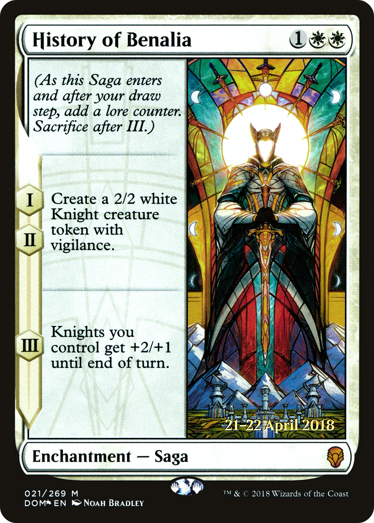 {R} History of Benalia [Dominaria Prerelease Promos][PR DOM 021]