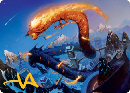 {A} Atsushi, the Blazing Sky 1 Art Card (Gold-Stamped Signature) [Kamigawa: Neon Dynasty Art Series][GS ANEO 010]