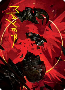 {A} Abrade Art Card (Gold-Stamped Signature) [Innistrad: Crimson Vow Art Series][GS AVOW 038]