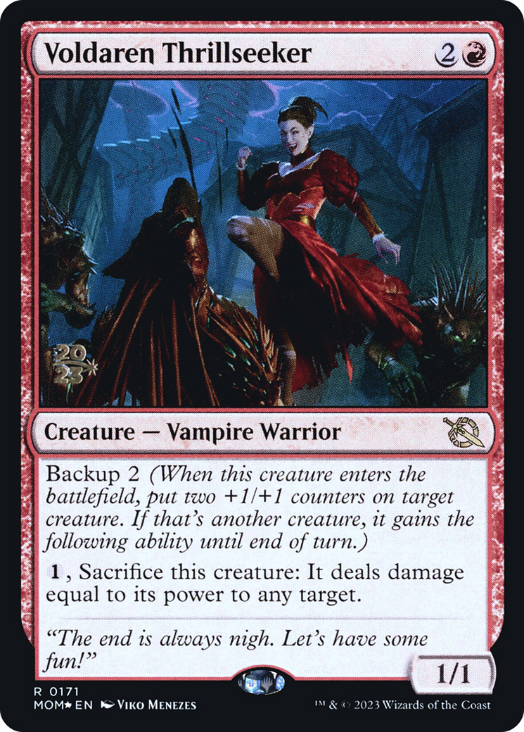{R} Voldaren Thrillseeker [March of the Machine Prerelease Promos][PR MOM 171]