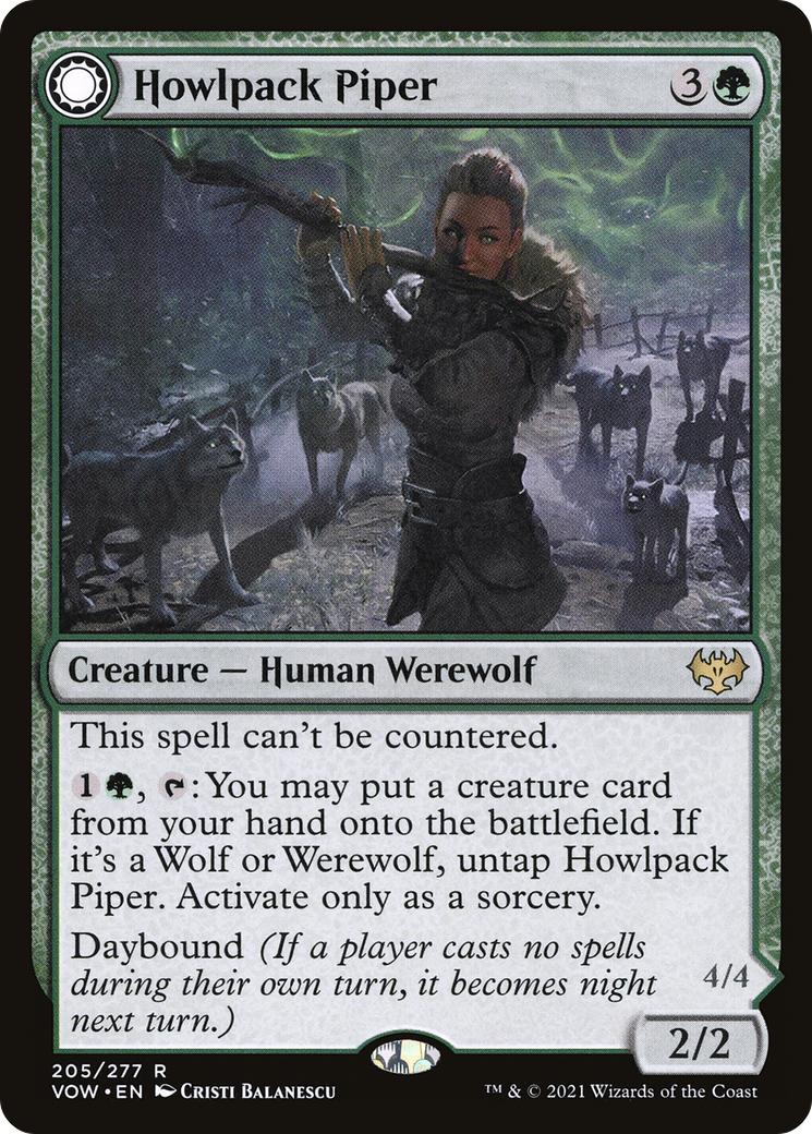 {R} Howlpack Piper // Wildsong Howler [Innistrad: Crimson Vow][VOW 205]