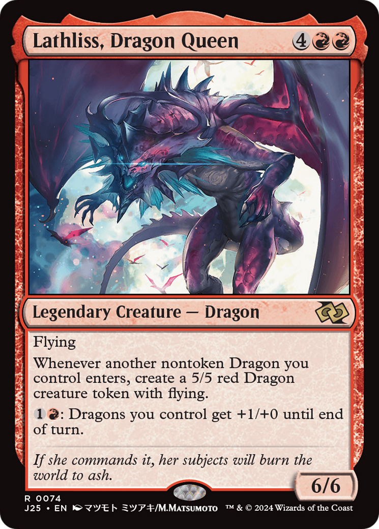 {R} Lathliss, Dragon Queen (Anime) [Foundations Jumpstart][J25 074]