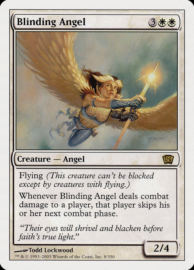 {O} Blinding Angel (8th Edition) [Oversize Cards][OVR 8ED 008]