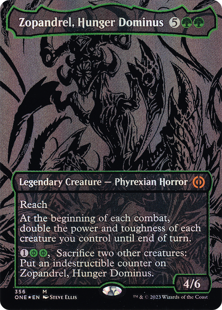 {R} Zopandrel, Hunger Dominus (Oil Slick Raised Foil) [Phyrexia: All Will Be One][ONE 356]