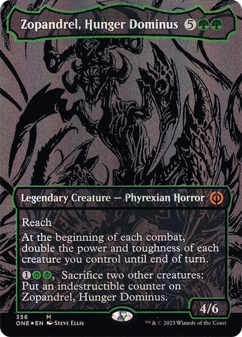 {R} Zopandrel, Hunger Dominus (Oil Slick Raised Foil) [Phyrexia: All Will Be One][ONE 356]