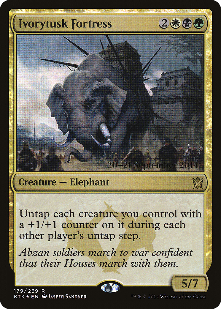 {R} Ivorytusk Fortress [Khans of Tarkir Prerelease Promos][PR KTK 179]