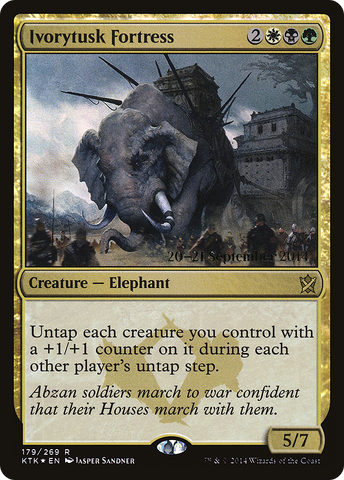{R} Ivorytusk Fortress [Khans of Tarkir Prerelease Promos][PR KTK 179]