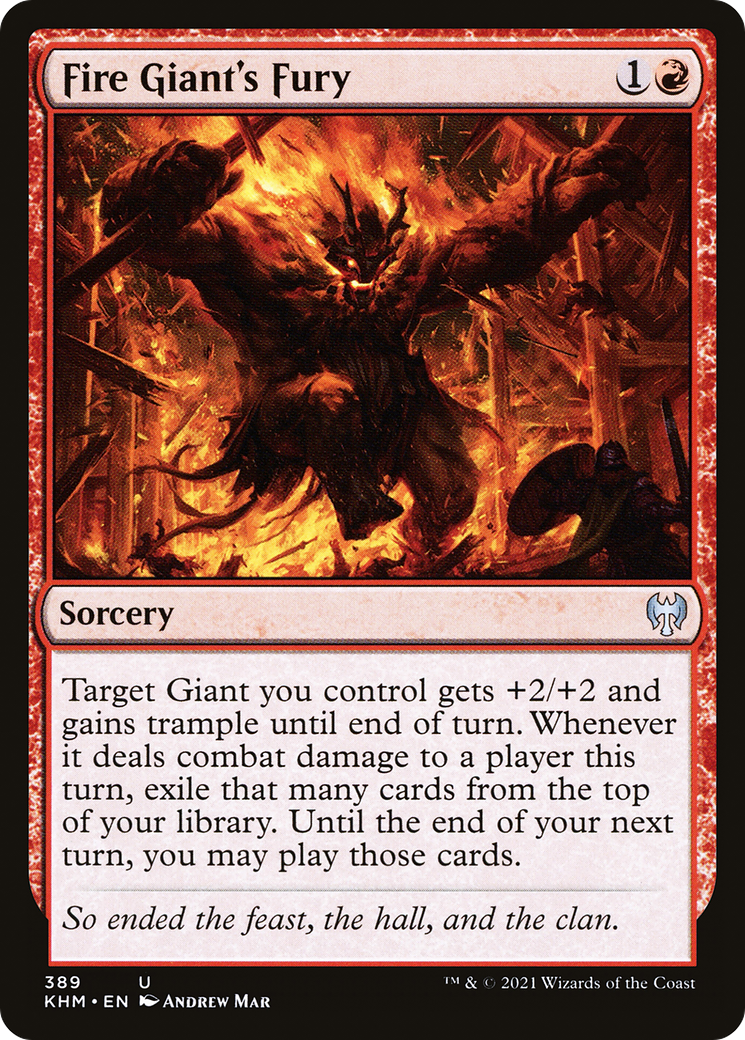{C} Fire Giant's Fury [Kaldheim][KHM 389]