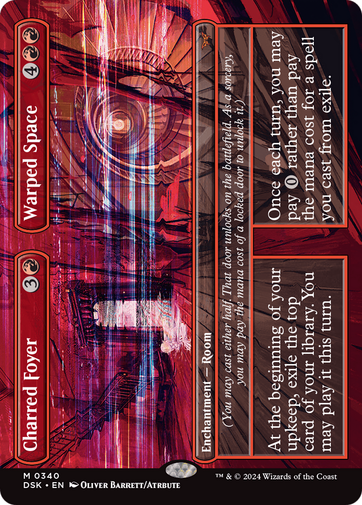 {@R} Charred Foyer // Warped Space (Borderless) [Duskmourn: House of Horror][DSK 340]