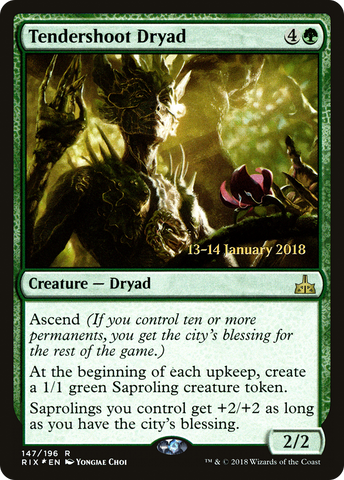 {R} Tendershoot Dryad [Rivals of Ixalan Prerelease Promos][PR RIX 147]