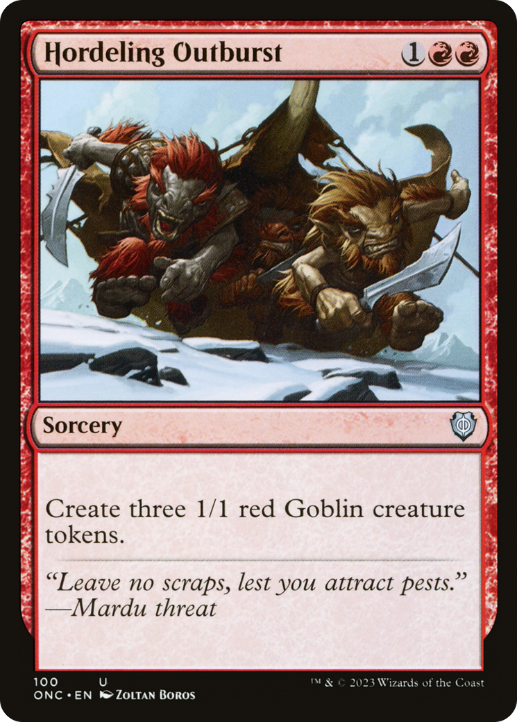 {C} Hordeling Outburst [Phyrexia: All Will Be One Commander][ONC 100]