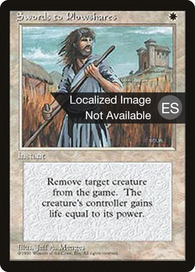 {F} Swords to Plowshares [Fourth Edition (Foreign Black Border)][FBB 4ED 052]