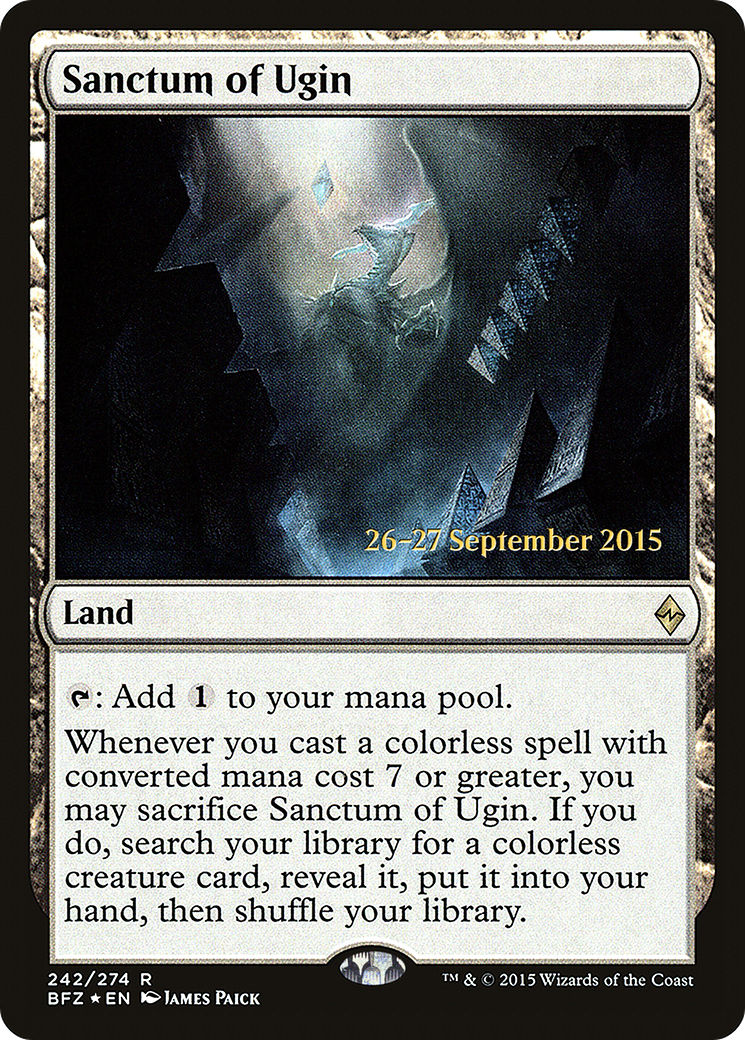 {R} Sanctum of Ugin [Battle for Zendikar Prerelease Promos][PR BFZ 242]