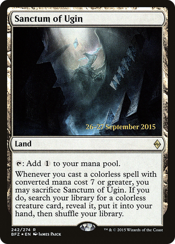 {R} Sanctum of Ugin [Battle for Zendikar Prerelease Promos][PR BFZ 242]