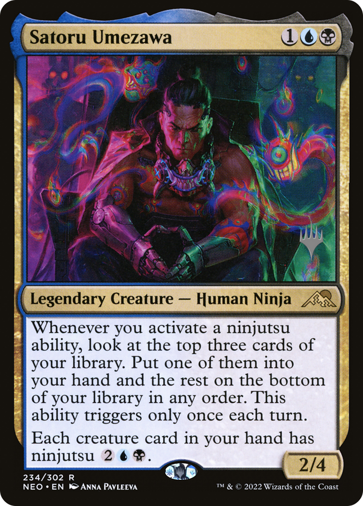 {R} Satoru Umezawa (Promo Pack) [Kamigawa: Neon Dynasty Promos][PP NEO 234]