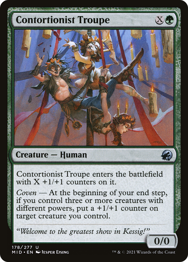 {C} Contortionist Troupe [Innistrad: Midnight Hunt][MID 178]