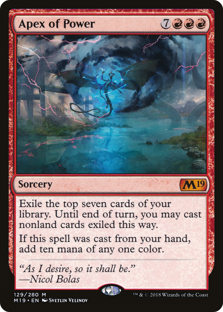 {R} Apex of Power [Core Set 2019][M19 129] - Misty Mountain Games