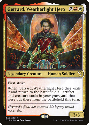 {R} Gerrard, Weatherlight Hero [Commander 2019][C19 041]