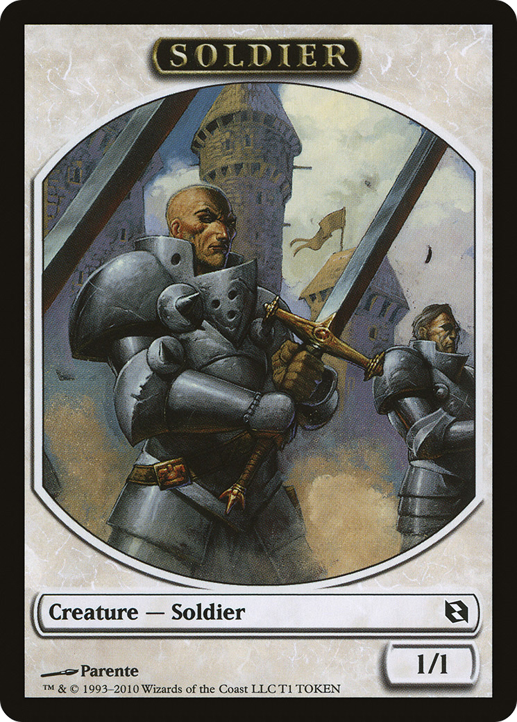 {T} Soldier Token [Duel Decks: Elspeth vs. Tezzeret Tokens][TDDF 001]