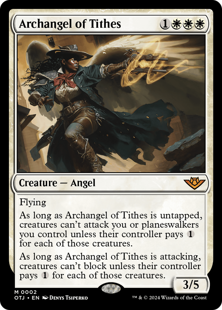{@R} Archangel of Tithes [Outlaws of Thunder Junction][OTJ 002]