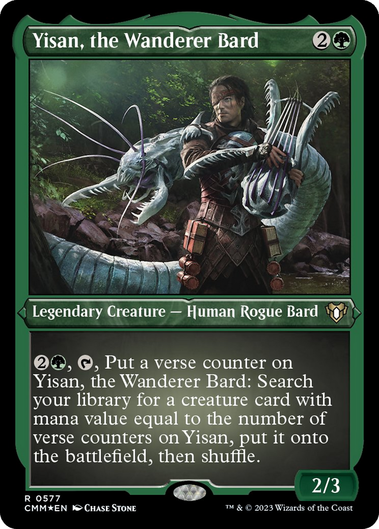 {R} Yisan, the Wanderer Bard (Foil Etched) [Commander Masters][CMM 577]