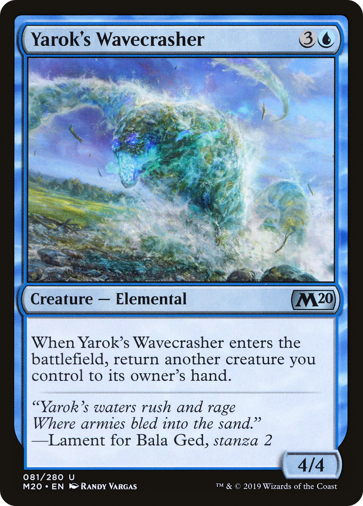 {C} Yarok's Wavecrasher [Core Set 2020][M20 081]
