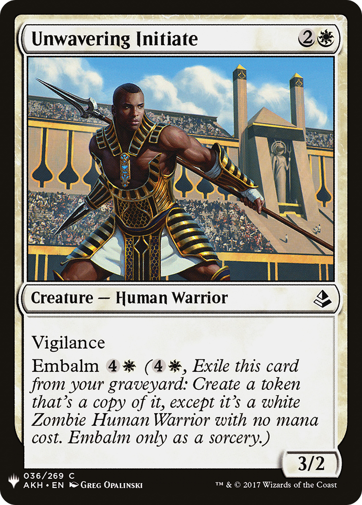 {C} Unwavering Initiate [Mystery Booster][LS AKH 036]