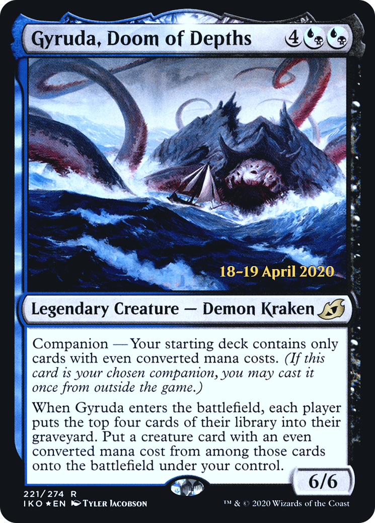 {R} Gyruda, Doom of Depths [Ikoria: Lair of Behemoths Prerelease Promos][PR IKO 221]