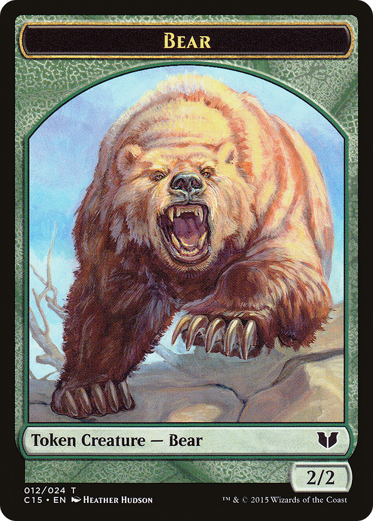 {T} Bear // Spider Double-Sided Token [Commander 2015 Tokens][TC15 012]