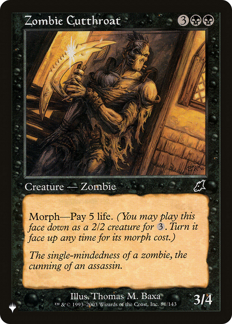 Zombie Cutthroat [LIST 81/143]