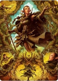 {A} Nissa of Shadowed Boughs 2 Art Card [Zendikar Rising Art Series][AZNR 006]