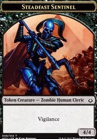 {T} Steadfast Sentinel // Zombie Double-sided Token [Hour of Devastation Tokens][THOU 008]