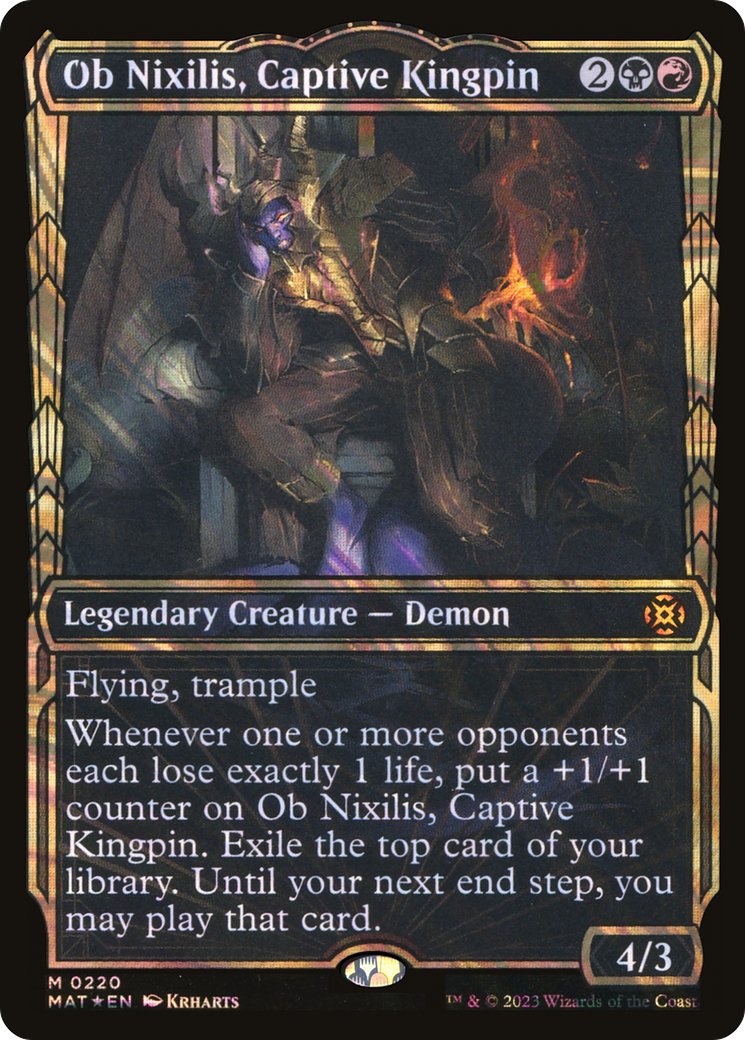 {R} Ob Nixilis, Captive Kingpin (Showcase Halo Foil) [March of the Machine: The Aftermath][MAT 220]