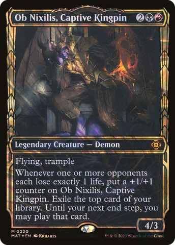 {R} Ob Nixilis, Captive Kingpin (Showcase Halo Foil) [March of the Machine: The Aftermath][MAT 220]