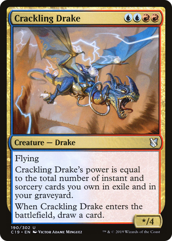 {C} Crackling Drake [Commander 2019][C19 190]