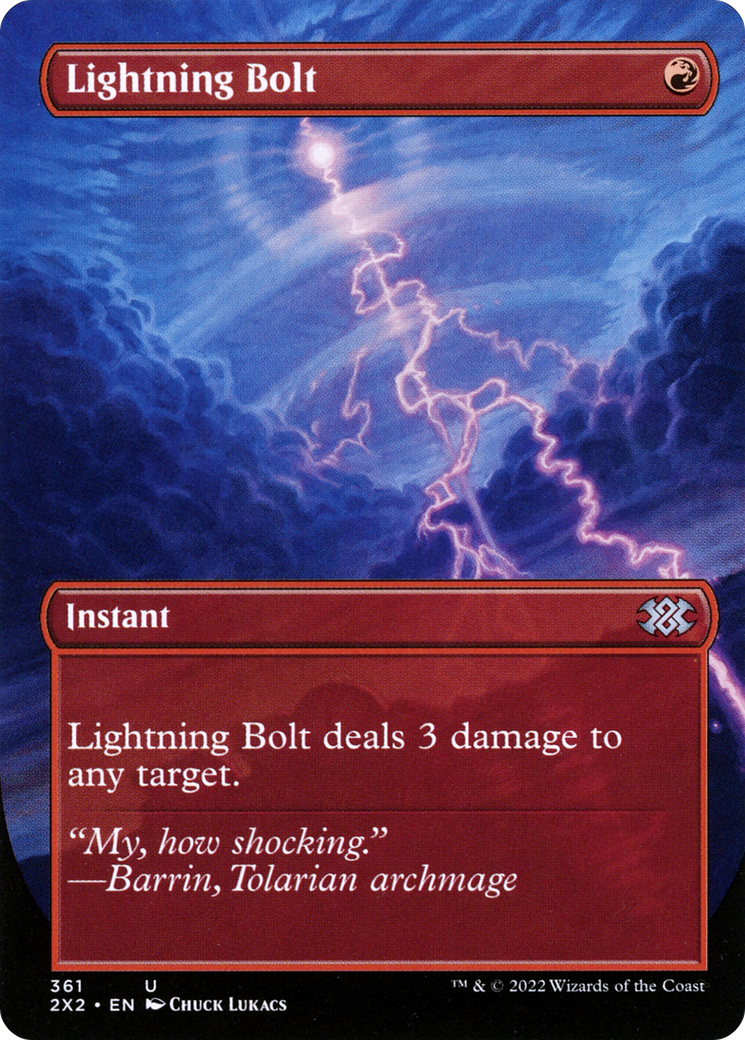 {C} Lightning Bolt (Borderless Alternate Art) [Double Masters 2022][2X2 361]