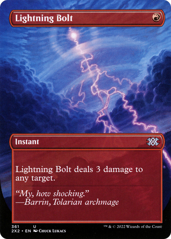 {C} Lightning Bolt (Borderless Alternate Art) [Double Masters 2022][2X2 361]