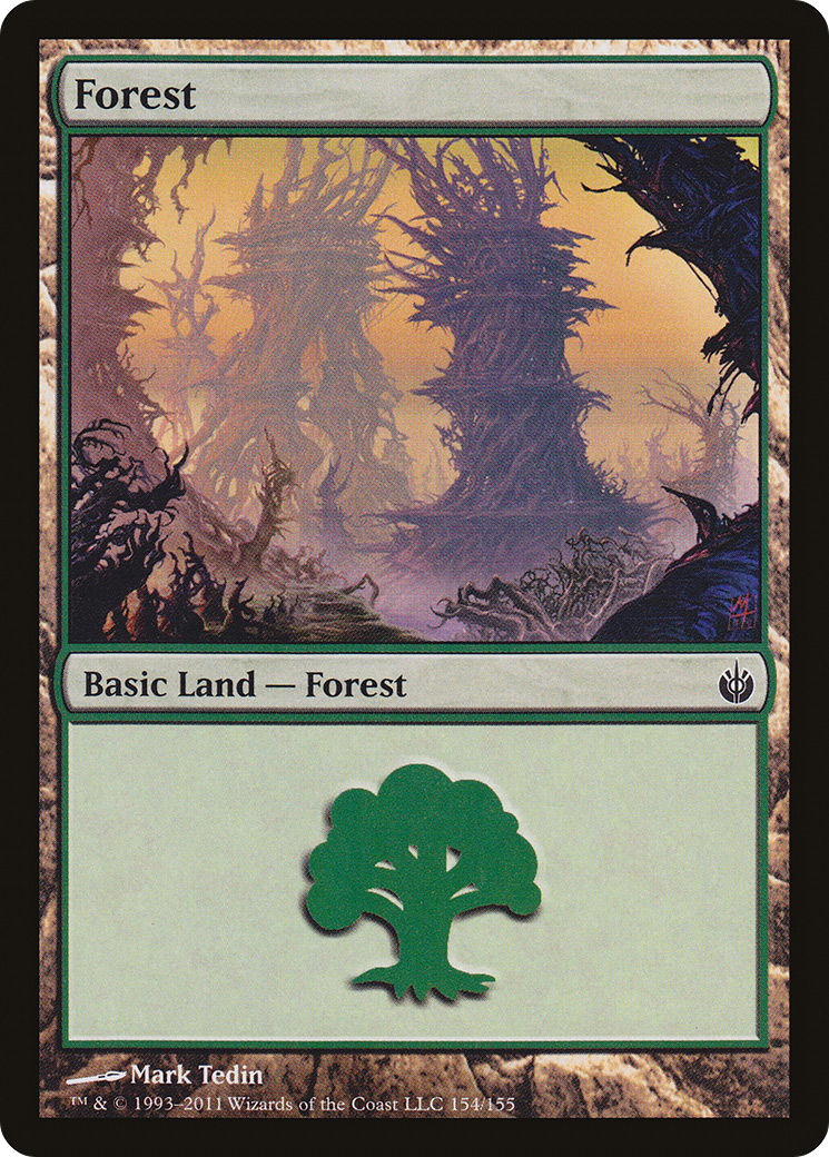 {B}[MBS 154] Forest (154) [Mirrodin Besieged]