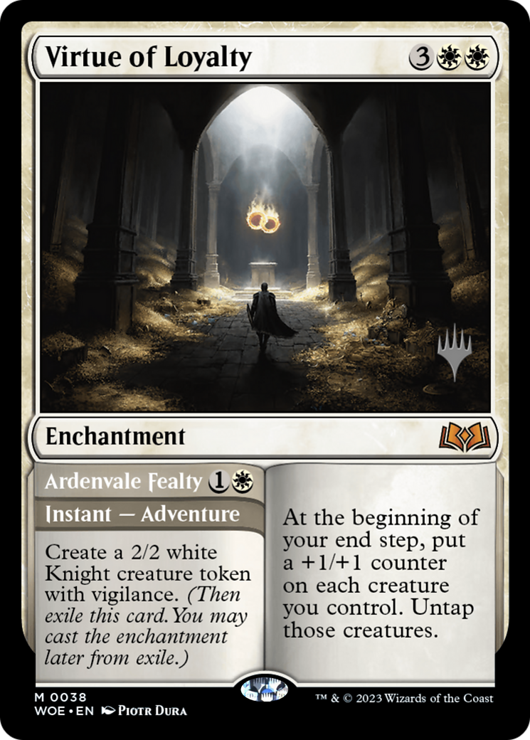 {@R} Virtue of Loyalty // Ardenvale Fealty (Promo Pack) [Wilds of Eldraine Promos][PP WOE 038]