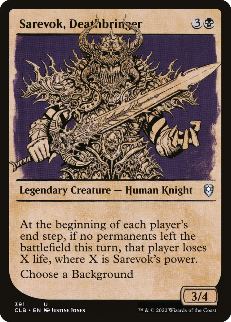 {C} Sarevok, Deathbringer (Showcase) [Commander Legends: Battle for Baldur's Gate][CLB 391]