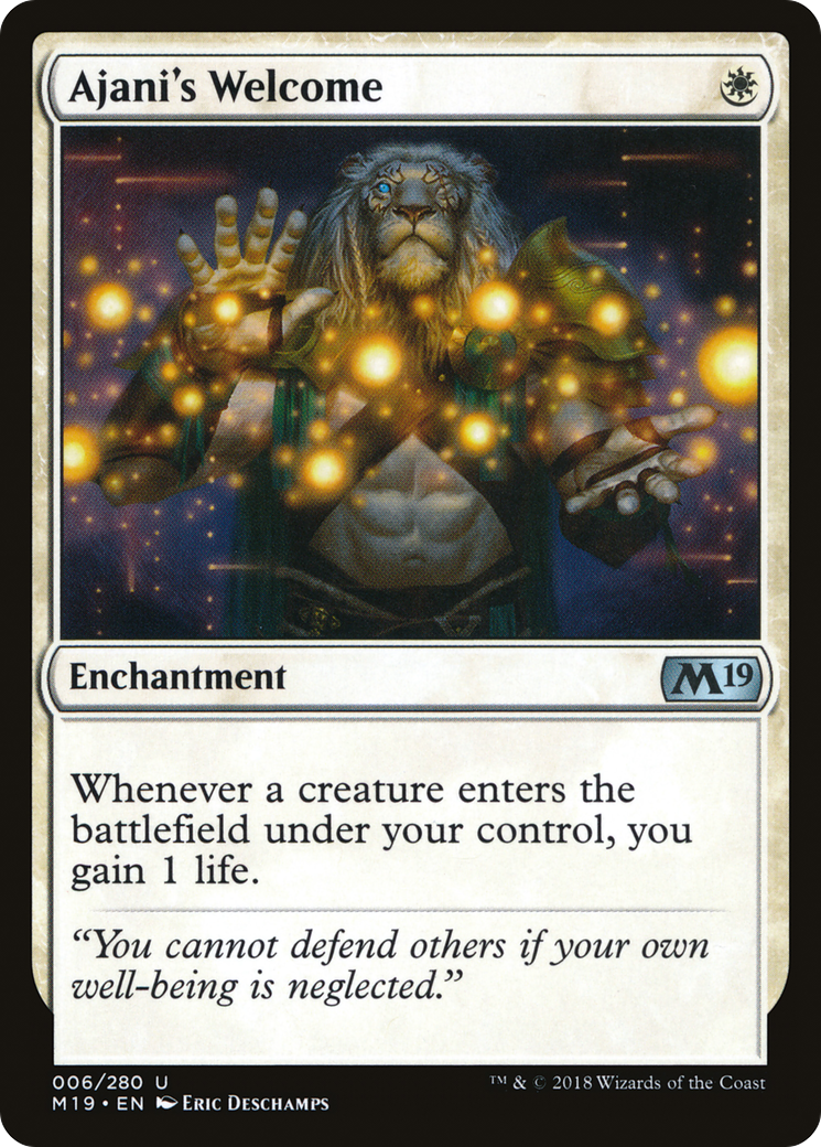 {C} Ajani's Welcome [Core Set 2019][M19 006]