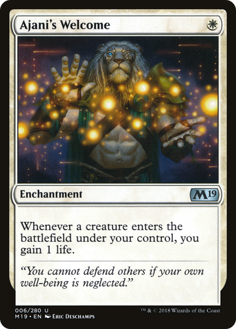 {C} Ajani's Welcome [Core Set 2019][M19 006]