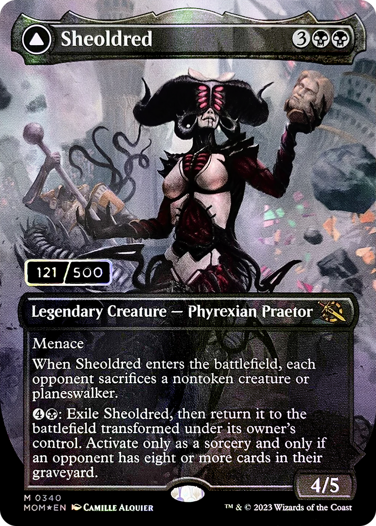{R} Sheoldred // The True Scriptures (Serialized) [March of the Machine][MOM 340]