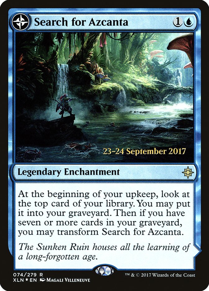 {R} Search for Azcanta // Azcanta, the Sunken Ruin [Ixalan Prerelease Promos][PR XLN 074]