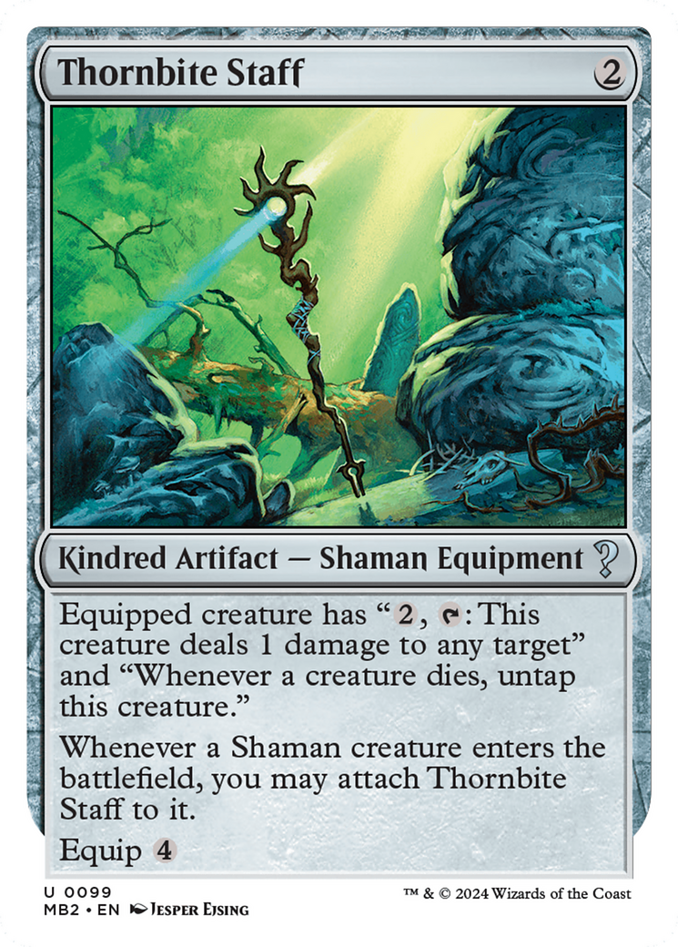{C} Thornbite Staff (White Border) [Mystery Booster 2][MB2 099]