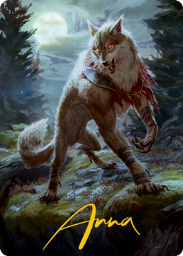 {A} Arlinn, the Moon's Fury 1 Art Card (Gold-Stamped Signature) [Innistrad: Midnight Hunt Art Series][GS AMID 002]