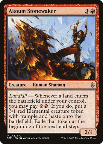 {C} Akoum Stonewaker [Battle for Zendikar][BFZ 140]