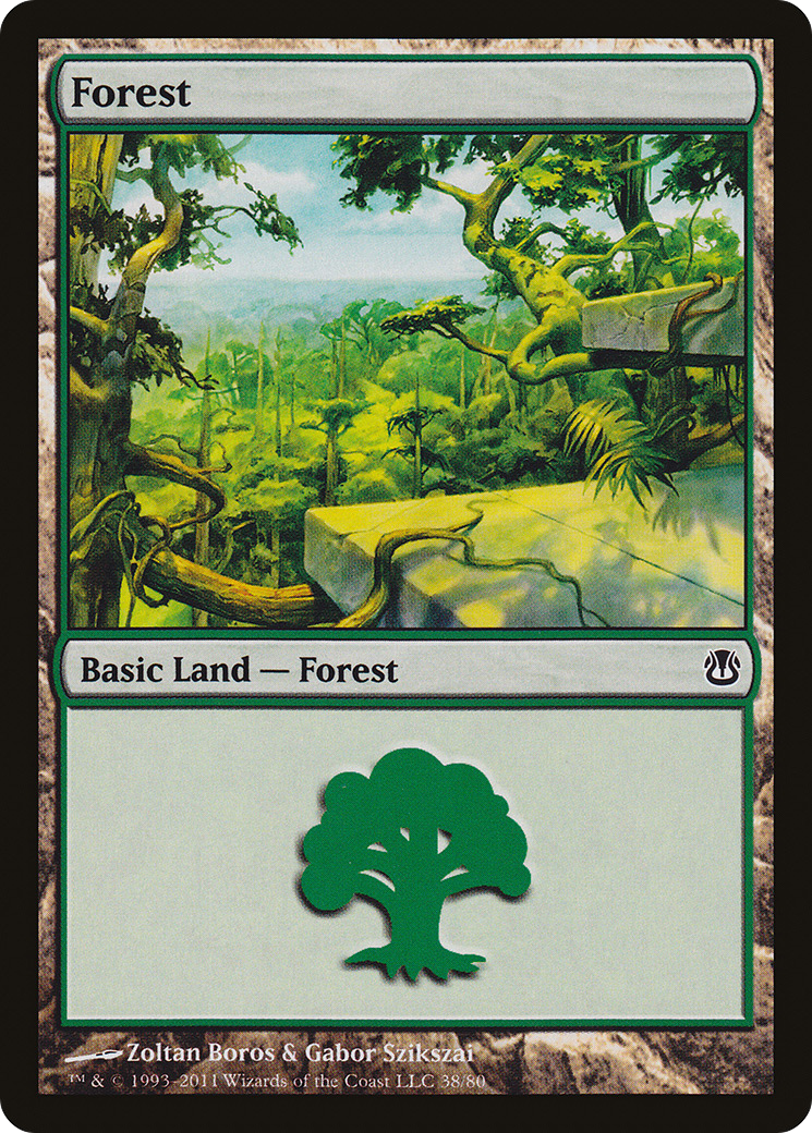 {B}[DDH 038] Forest (38) [Duel Decks: Ajani vs. Nicol Bolas]