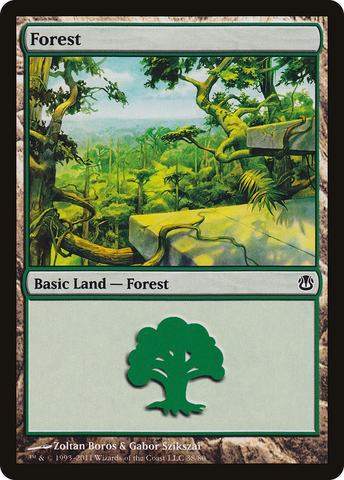 {B}[DDH 038] Forest (38) [Duel Decks: Ajani vs. Nicol Bolas]